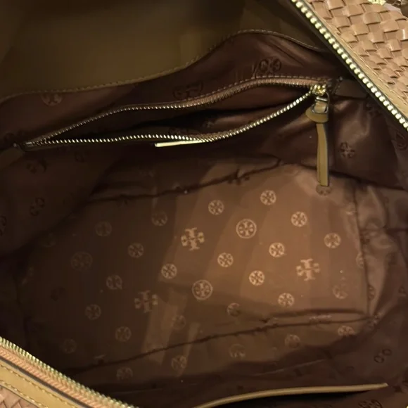 Tory Burch Thea Woven Slouchy Leather Satchel - Picture 5 of 6